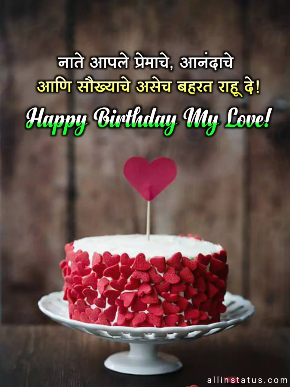 Happy Birthday Image for boyfriend in marathi