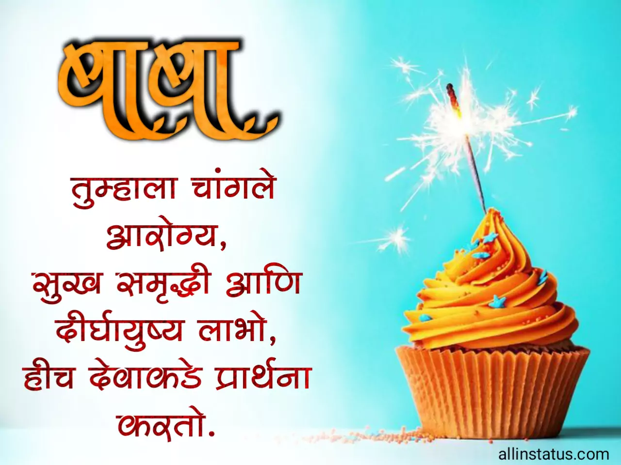 Happy Birthday Image for father in marathi