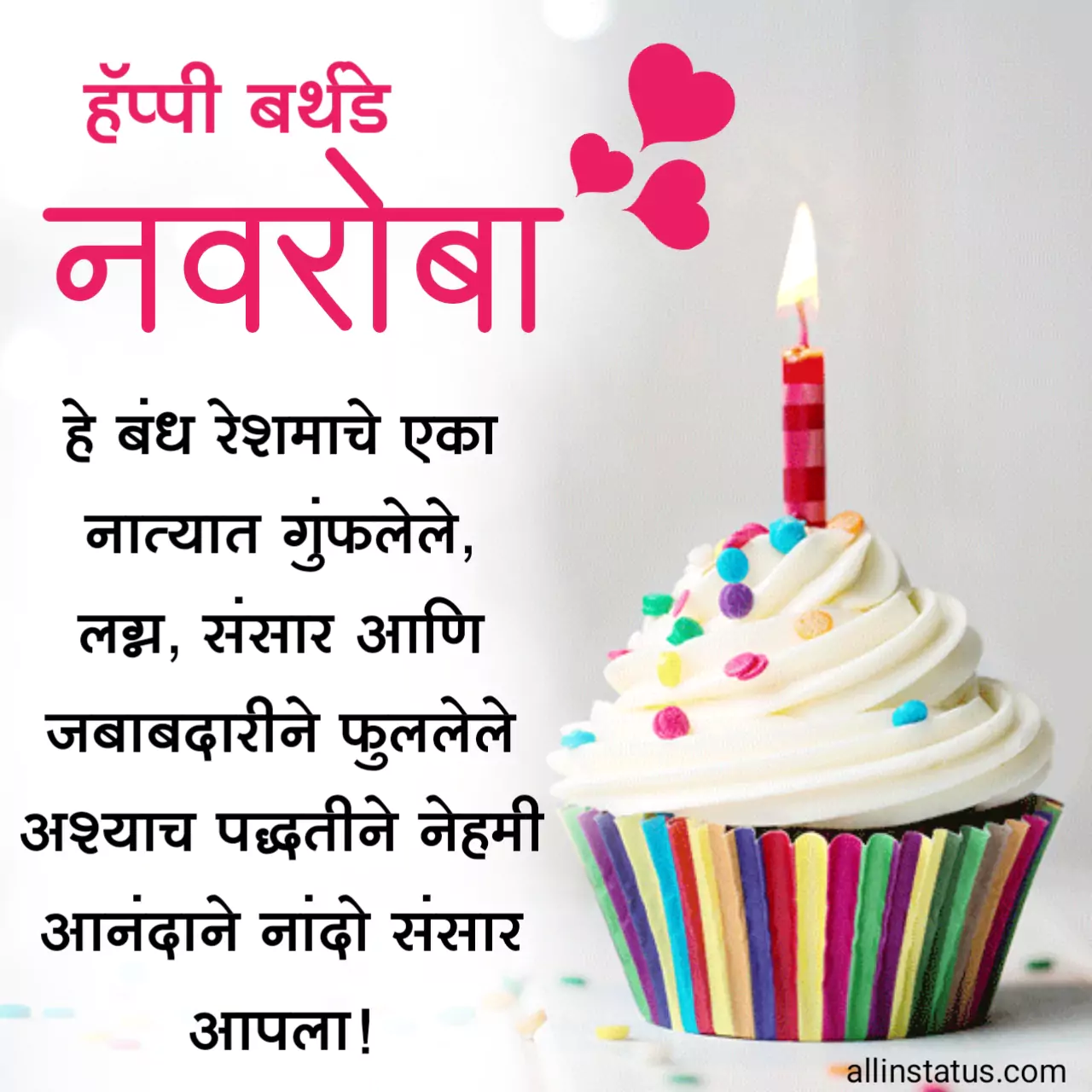 Happy Birthday Image for husband in marathi
