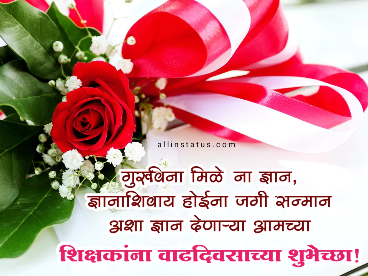 Happy Birthday wishes for teacher in marathi
